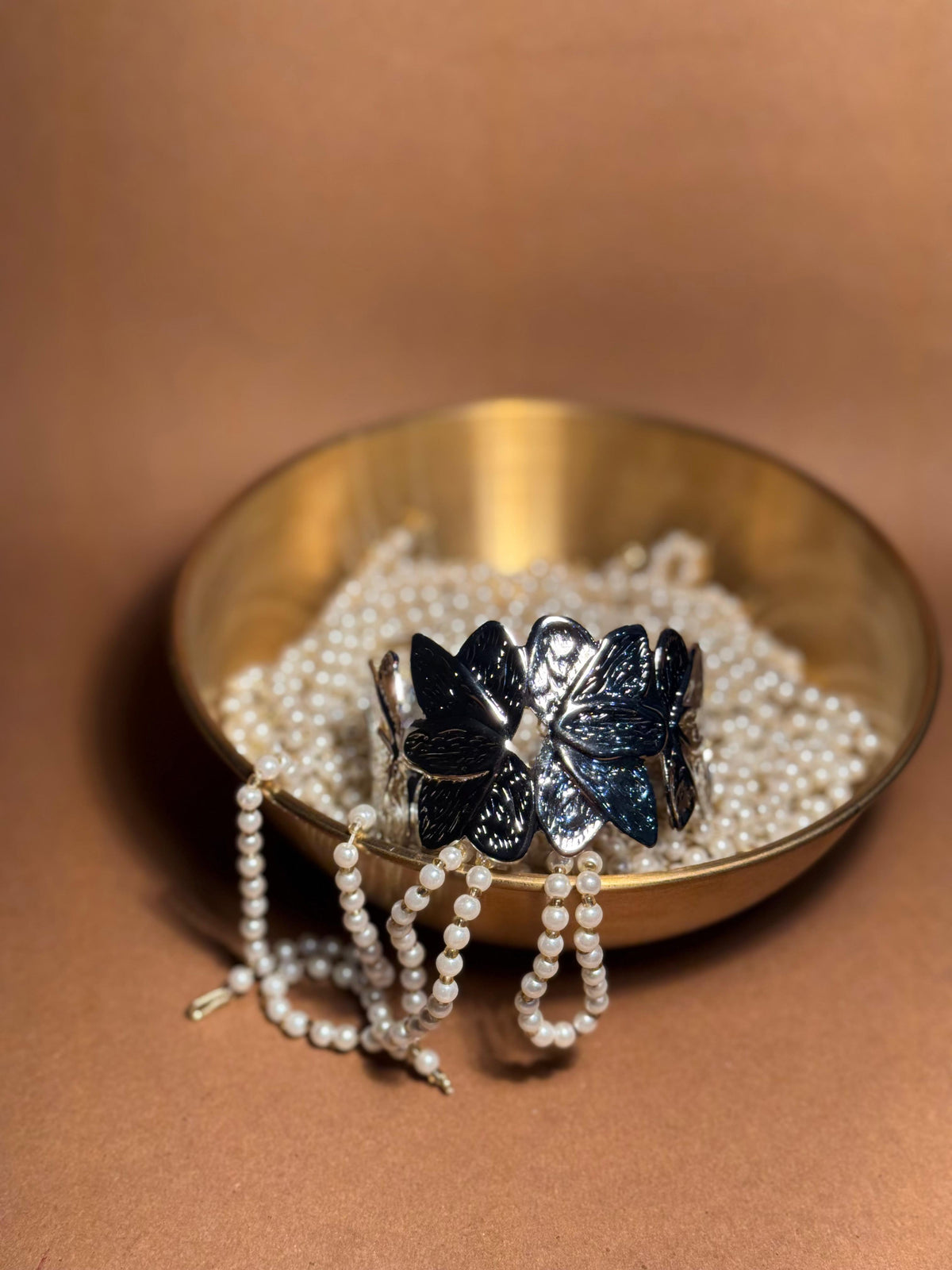 Floral Karra - Silver