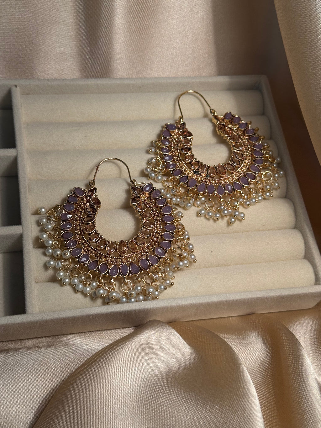 Mahrani earrings- grey
