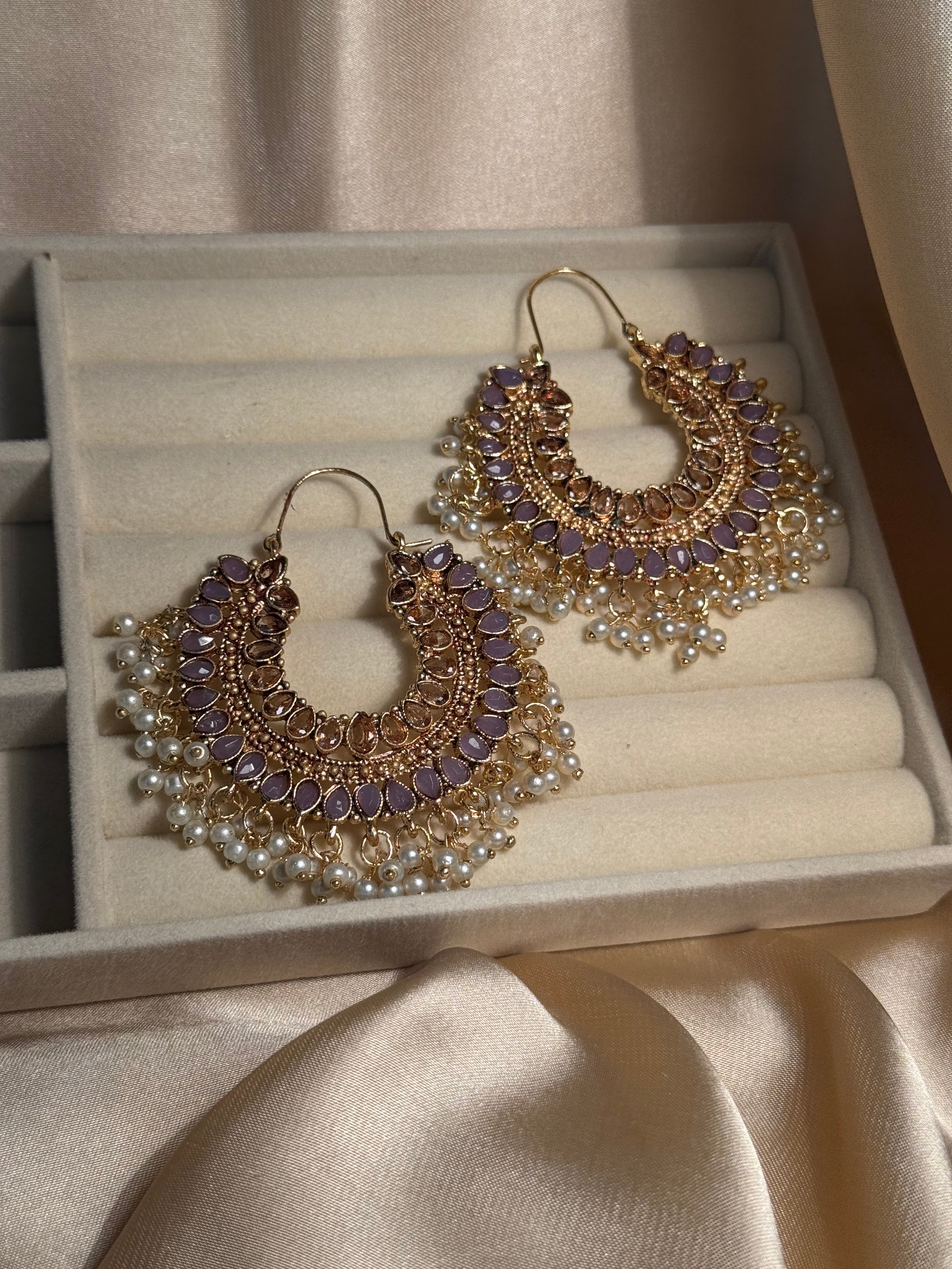 Mahrani earrings- grey