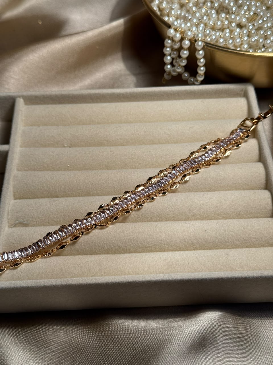 Leaf bracelet - Gold and Silver