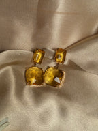 Enamel Earrings - gold