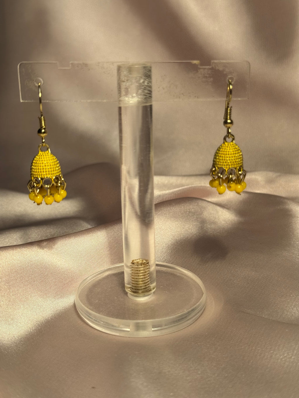 Yellow Jali jhumki - rozana