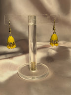 Yellow Jali jhumki - rozana