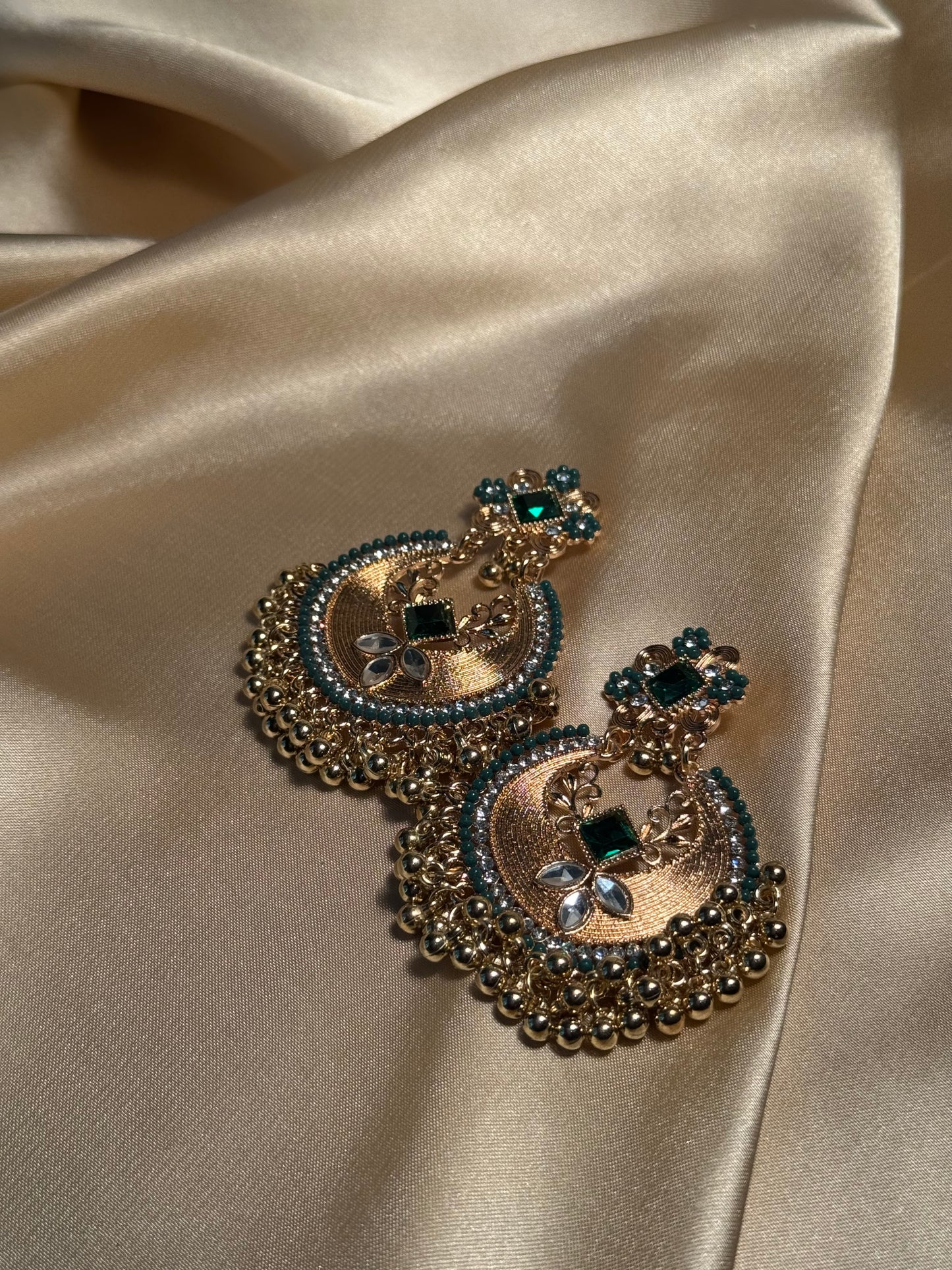 Mahjabeen earrings-green