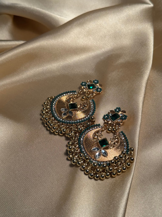 Mahjabeen earrings-green