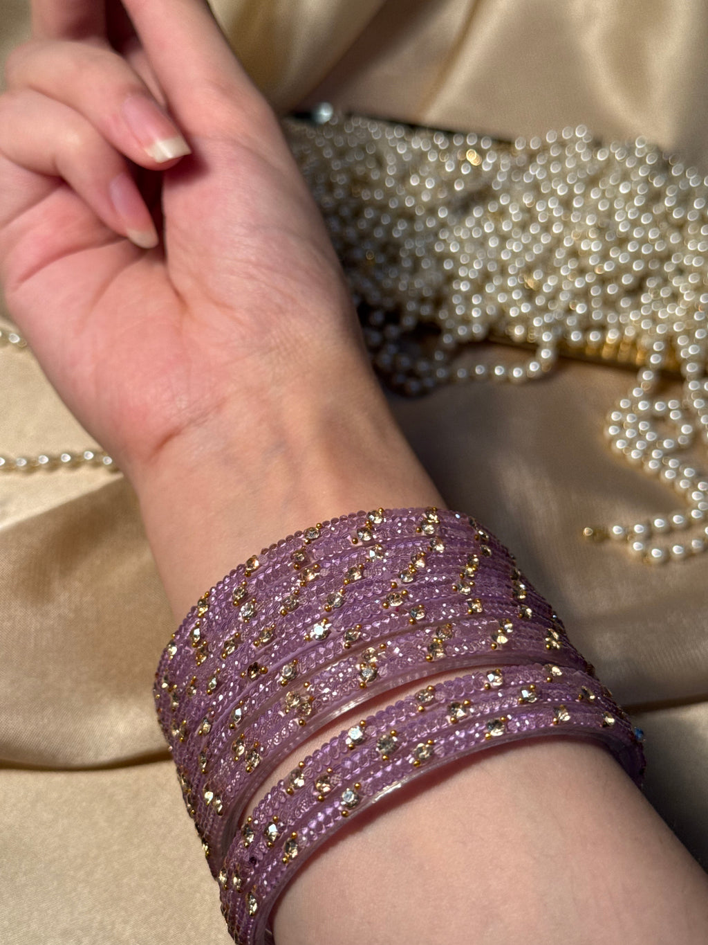 Gem bangles purple