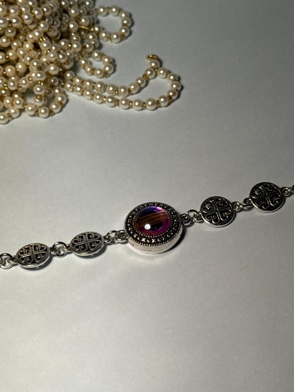 Halo Gem Bracelet - Purple