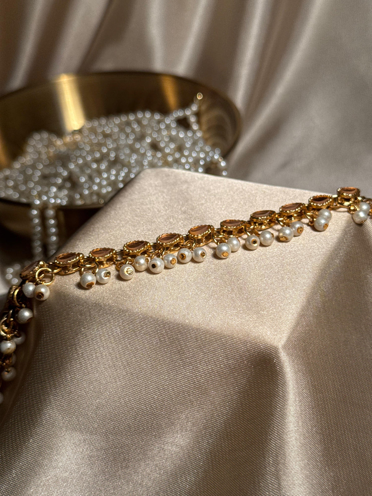 Kundan Payal (Anklet) Gold