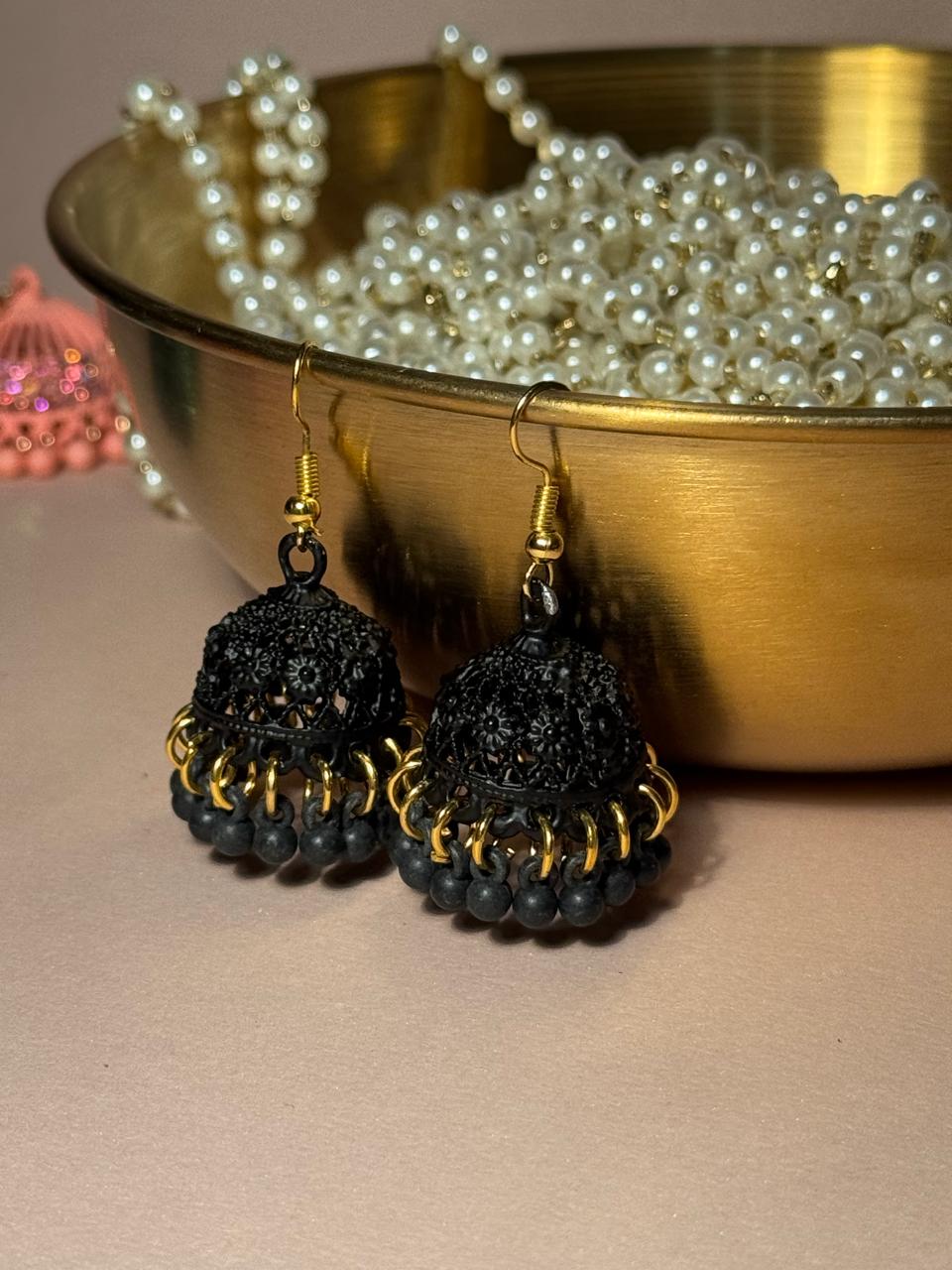 Ruhi jhumki - Black