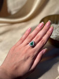 Droplet Ring silver - Green