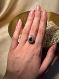 Droplet Ring Gold - Black