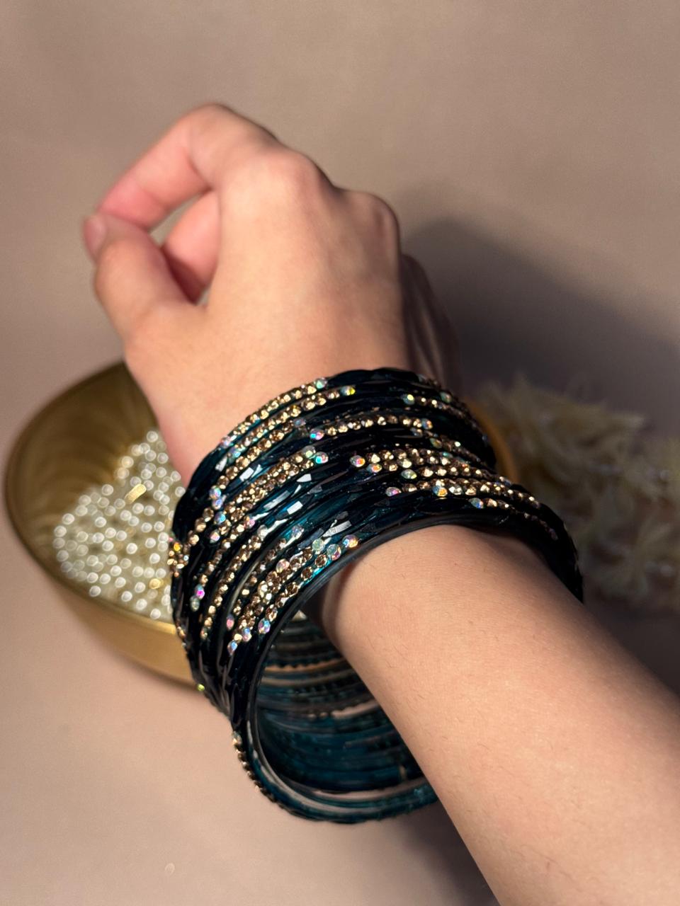 Nageena Bangles - Blue