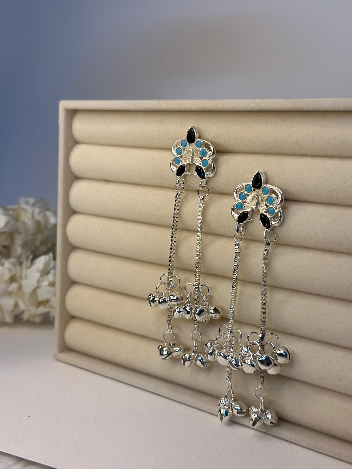 Patang (sky blue black and silver)