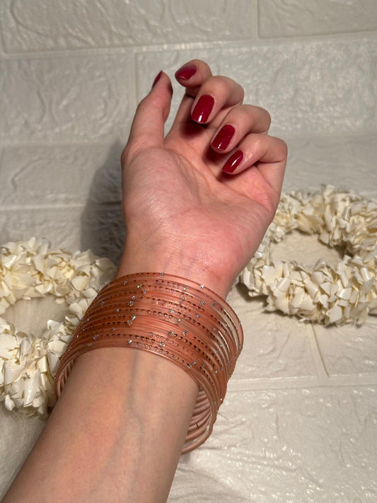 Raindrop bangle (4) - Peach
