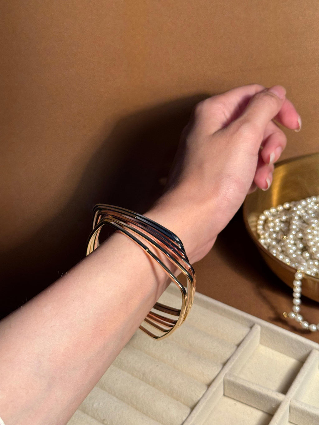 Square Steel Bangles - Multi