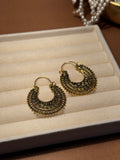 chand bali - oxidized - gold