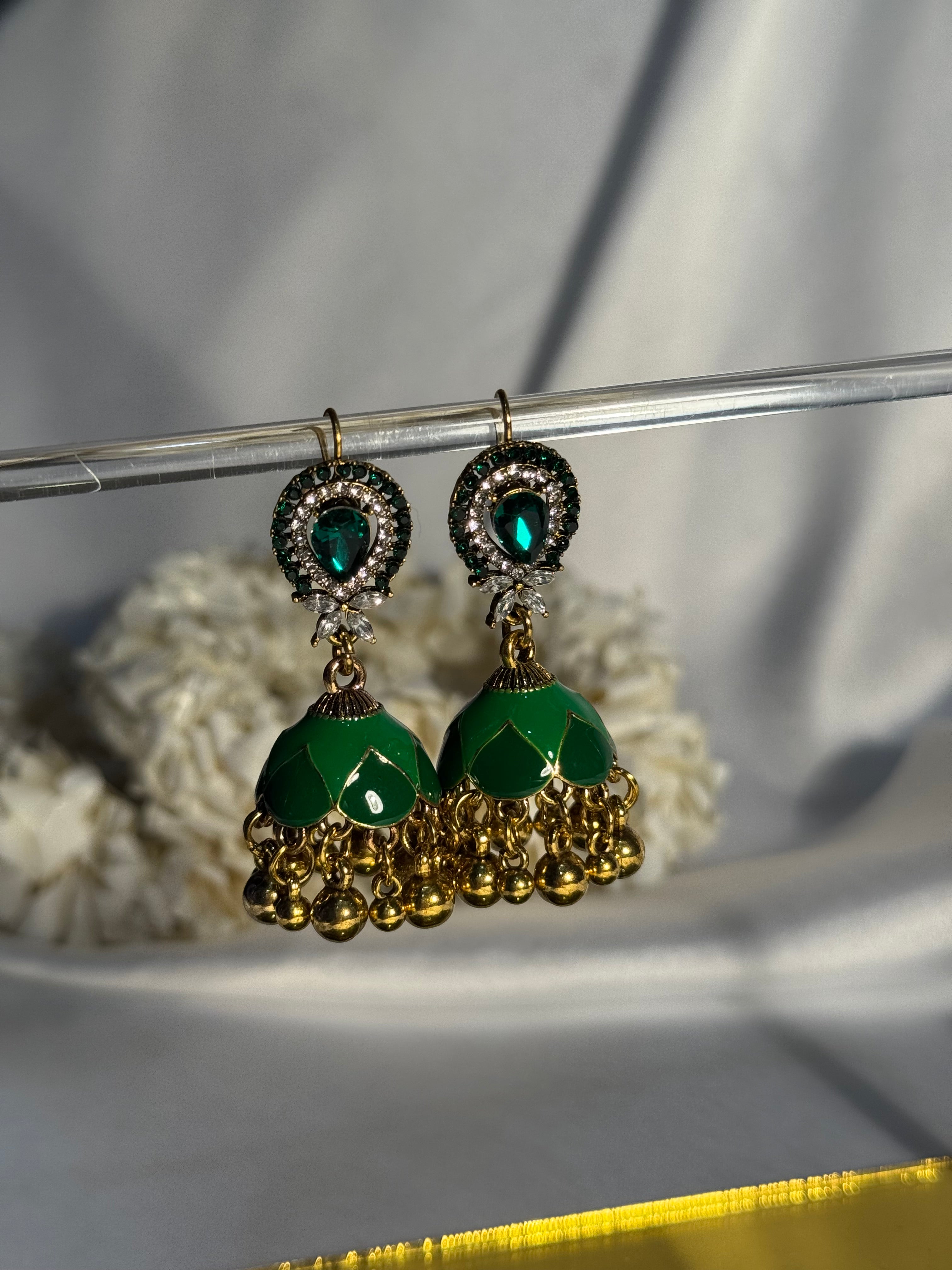 droplet bedazzled Rang-e-desi green