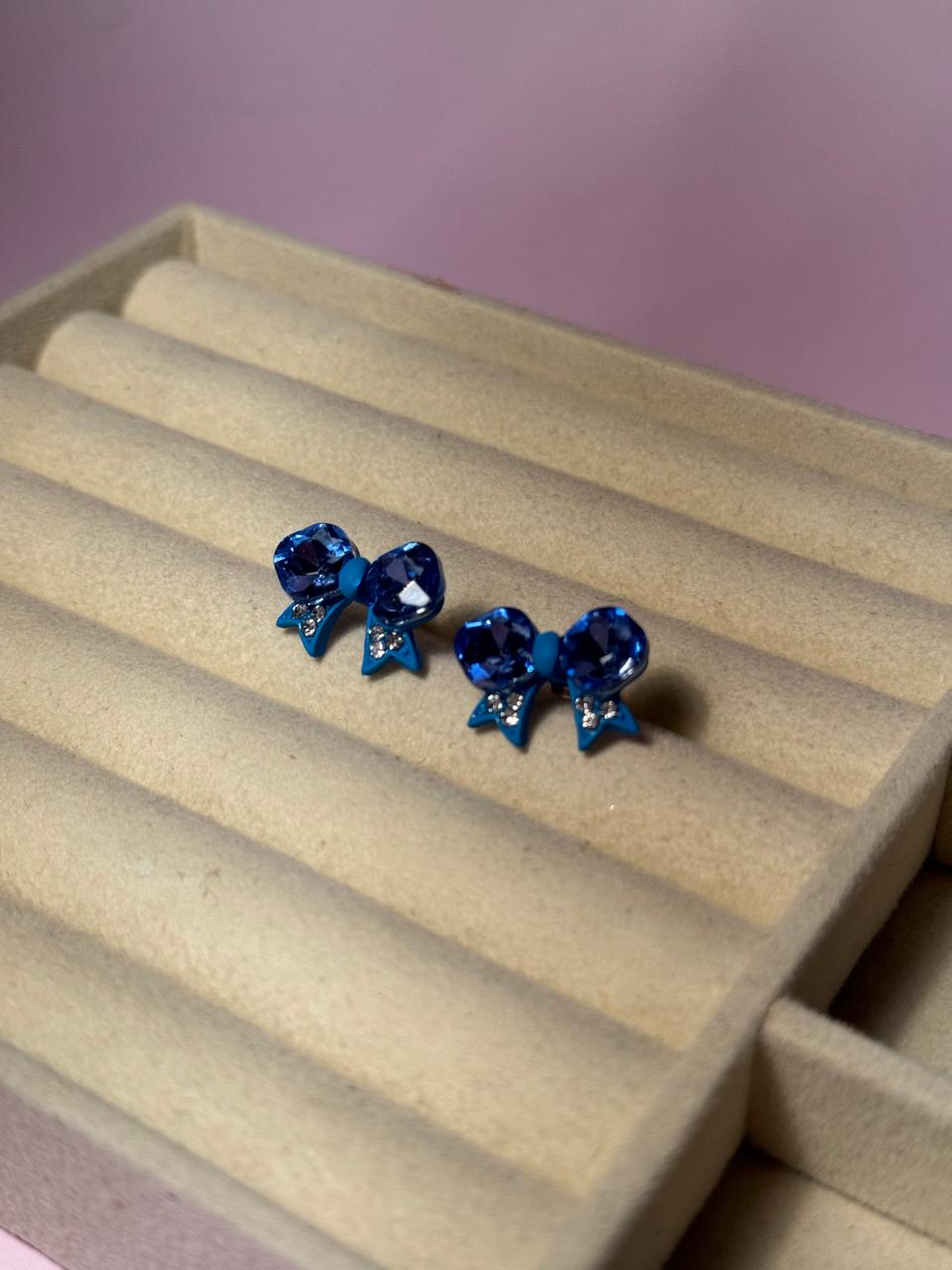 Bow Ties Studs - Blue