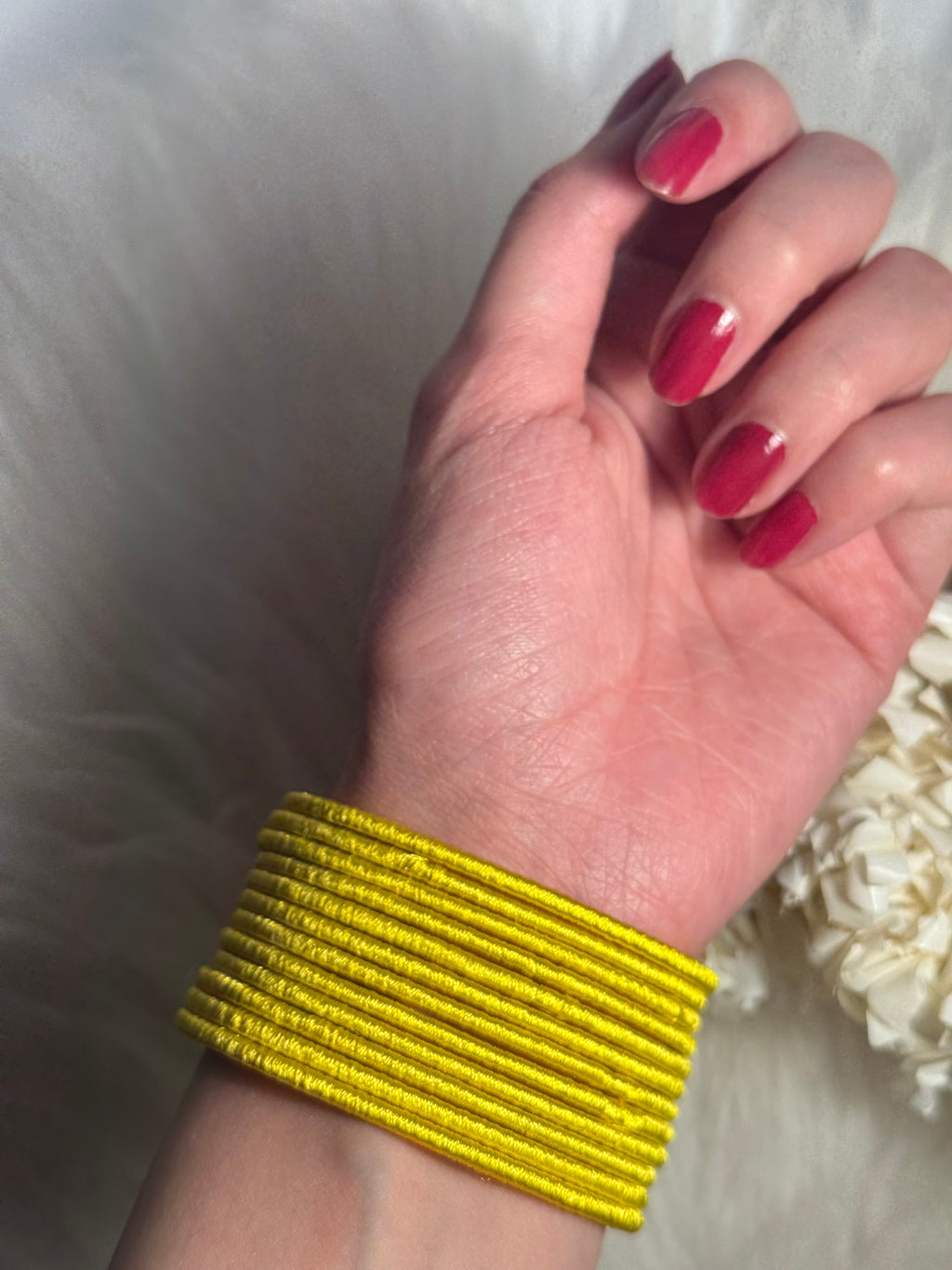 thread bangles yellow