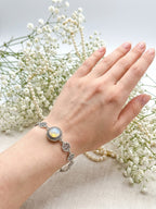 Halo Gem Bracelet - White