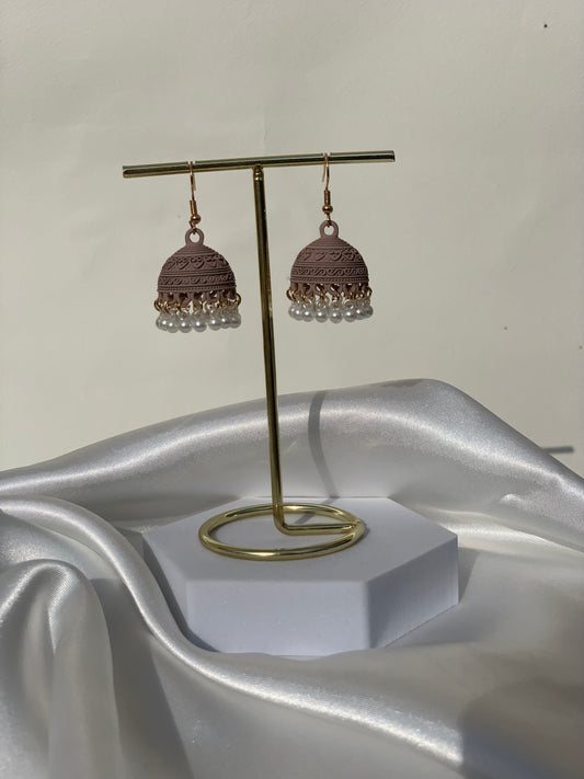 Nehal - mini jhumki Mauve.