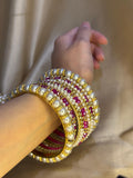 Moti Rani bangles - Dark Pink