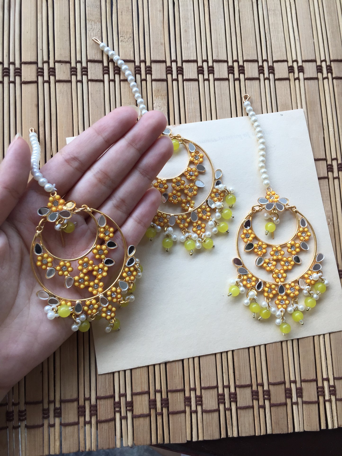 CD-20-2-89 kundan moti - yellow