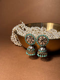 Zaria gold earrings - Blue