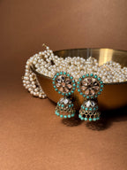 Zaria gold earrings - Blue
