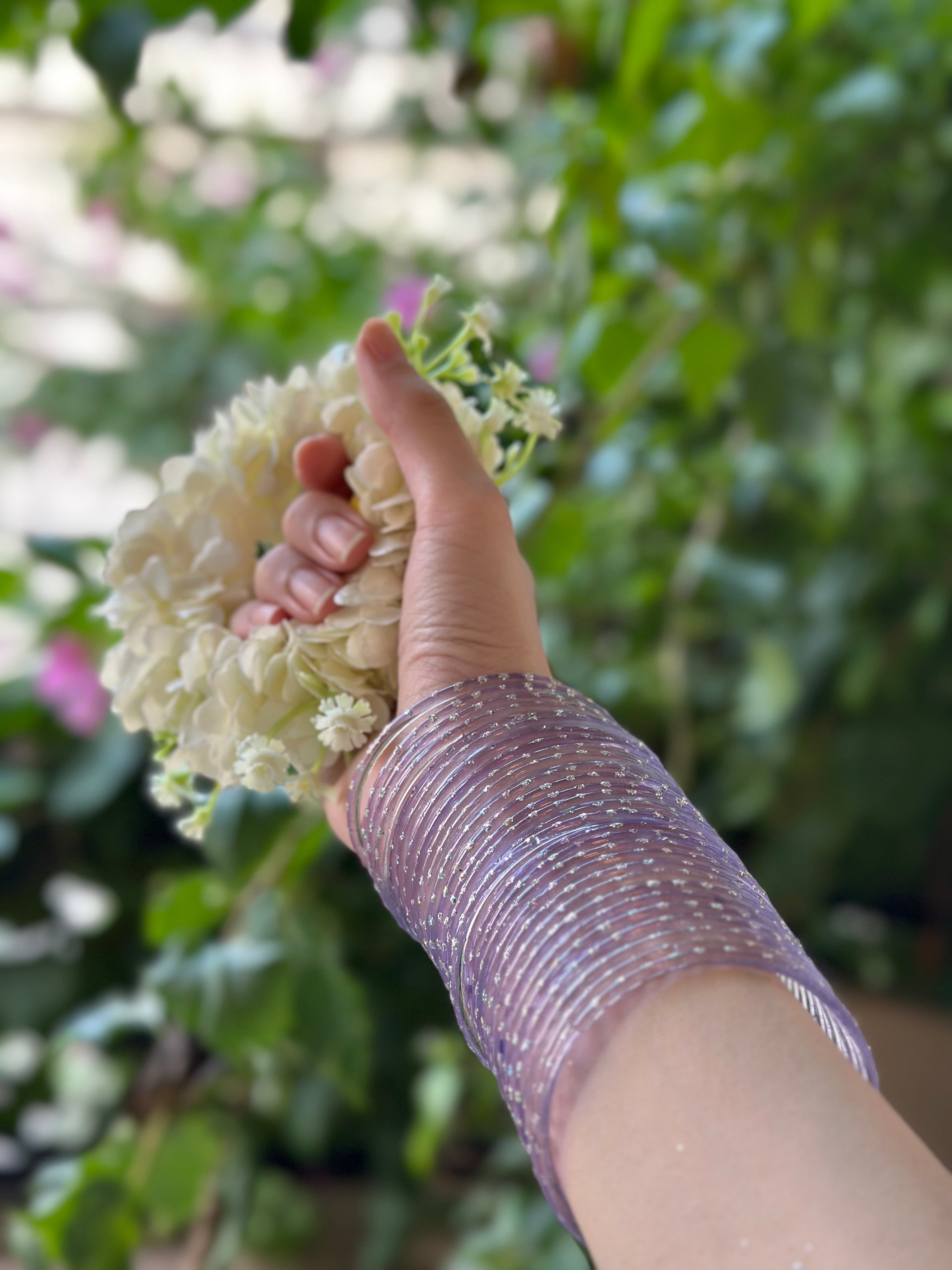 Raindrop bangle (6)-Lilac