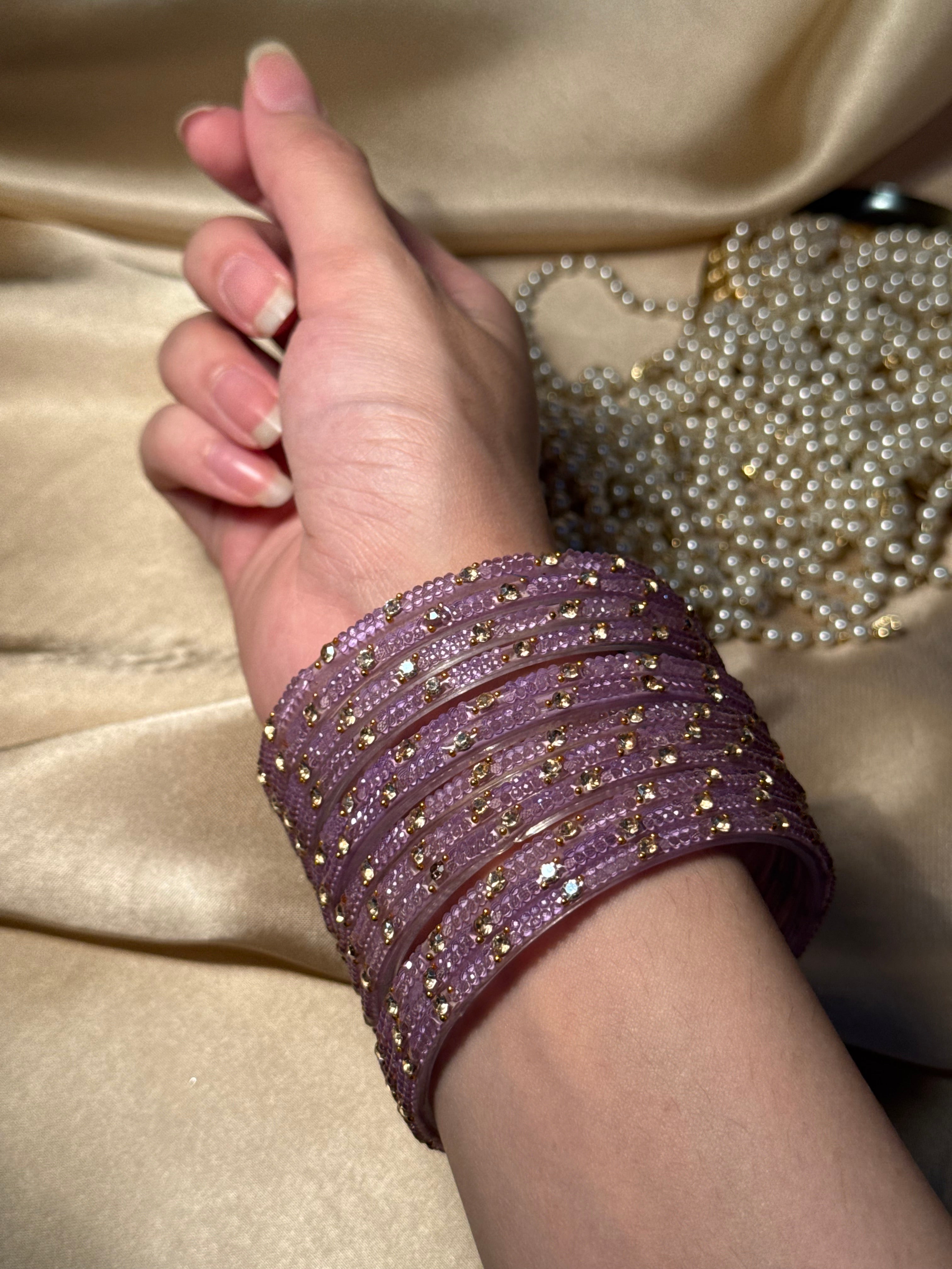 Gem bangles purple