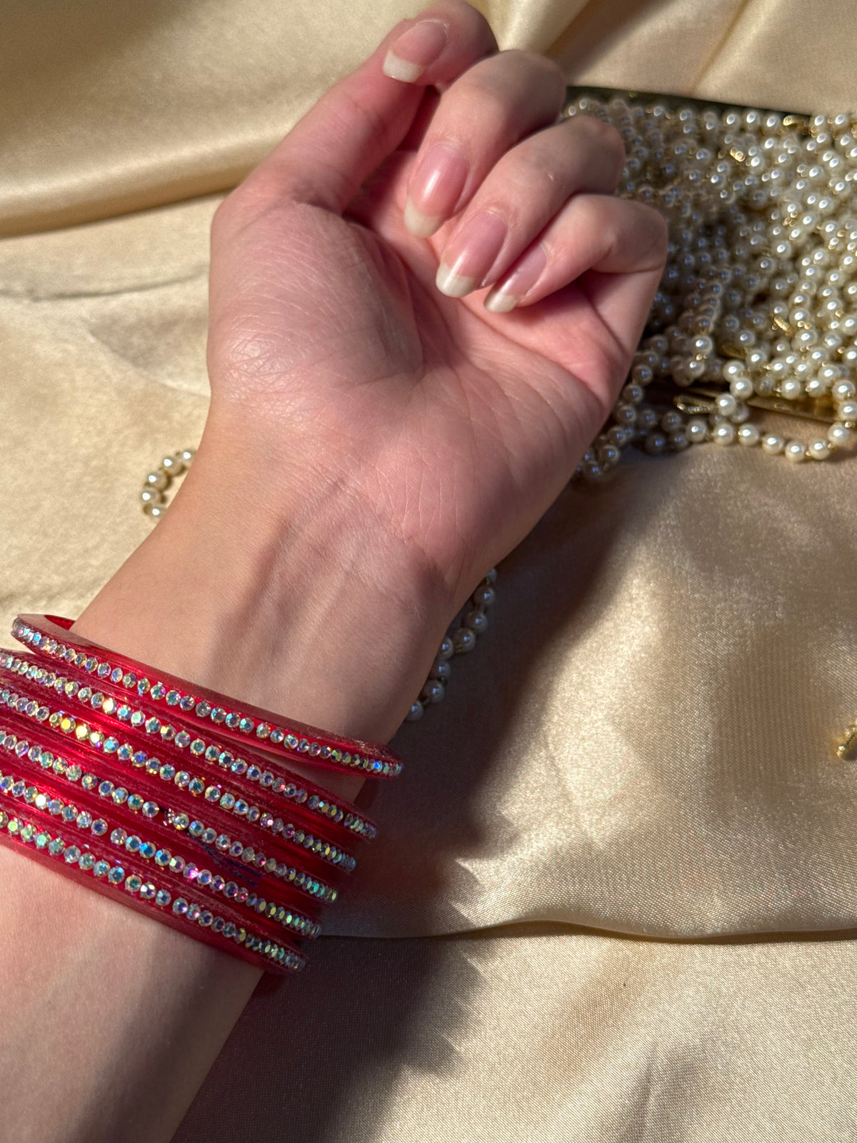 Sparkle bangle-red