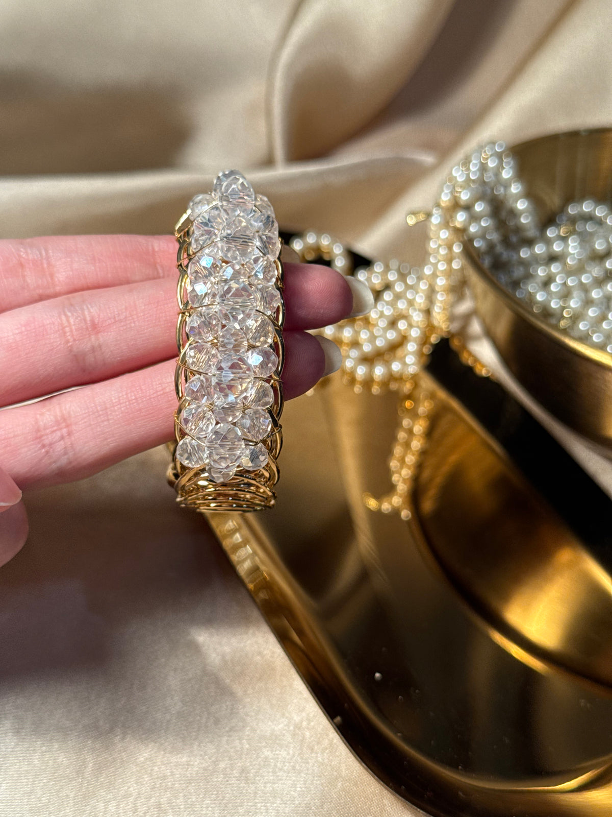 White bedazzled bracelet (kids collection)
