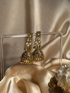 Dadi ki antique jhumkiyan khass collection- grey and gold