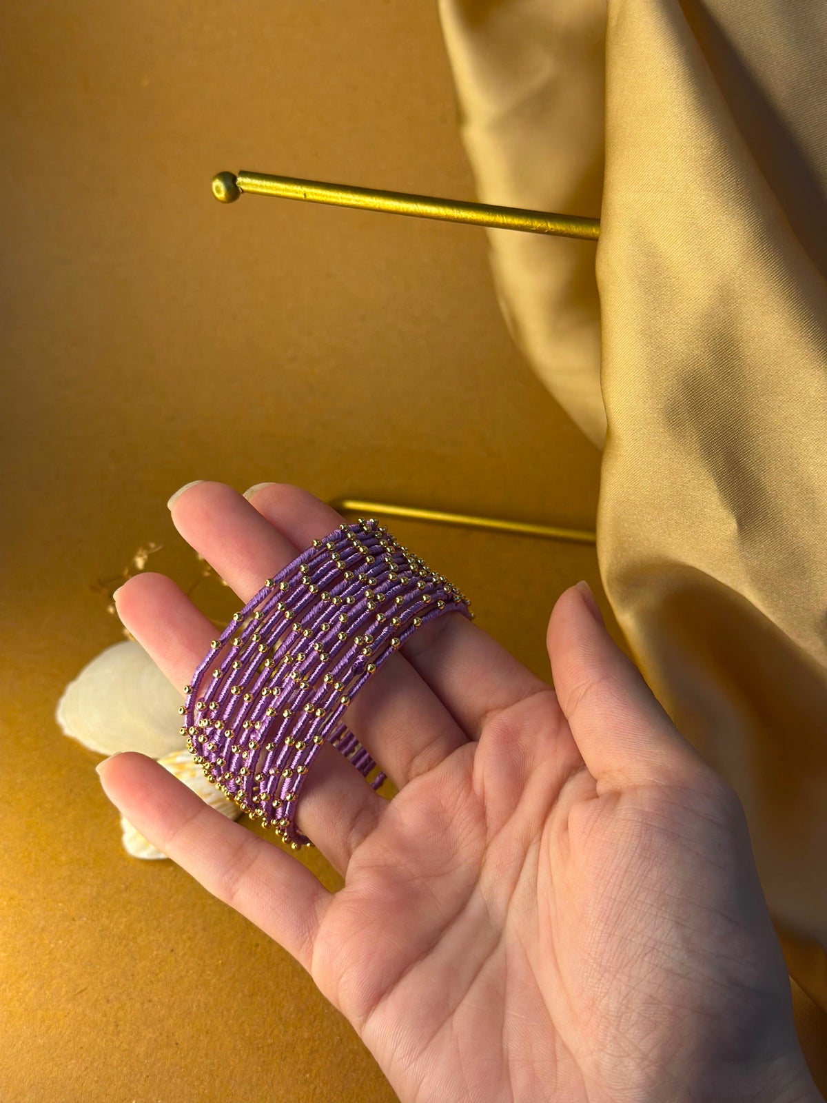 Dotted bangle 12 pcs - light purple