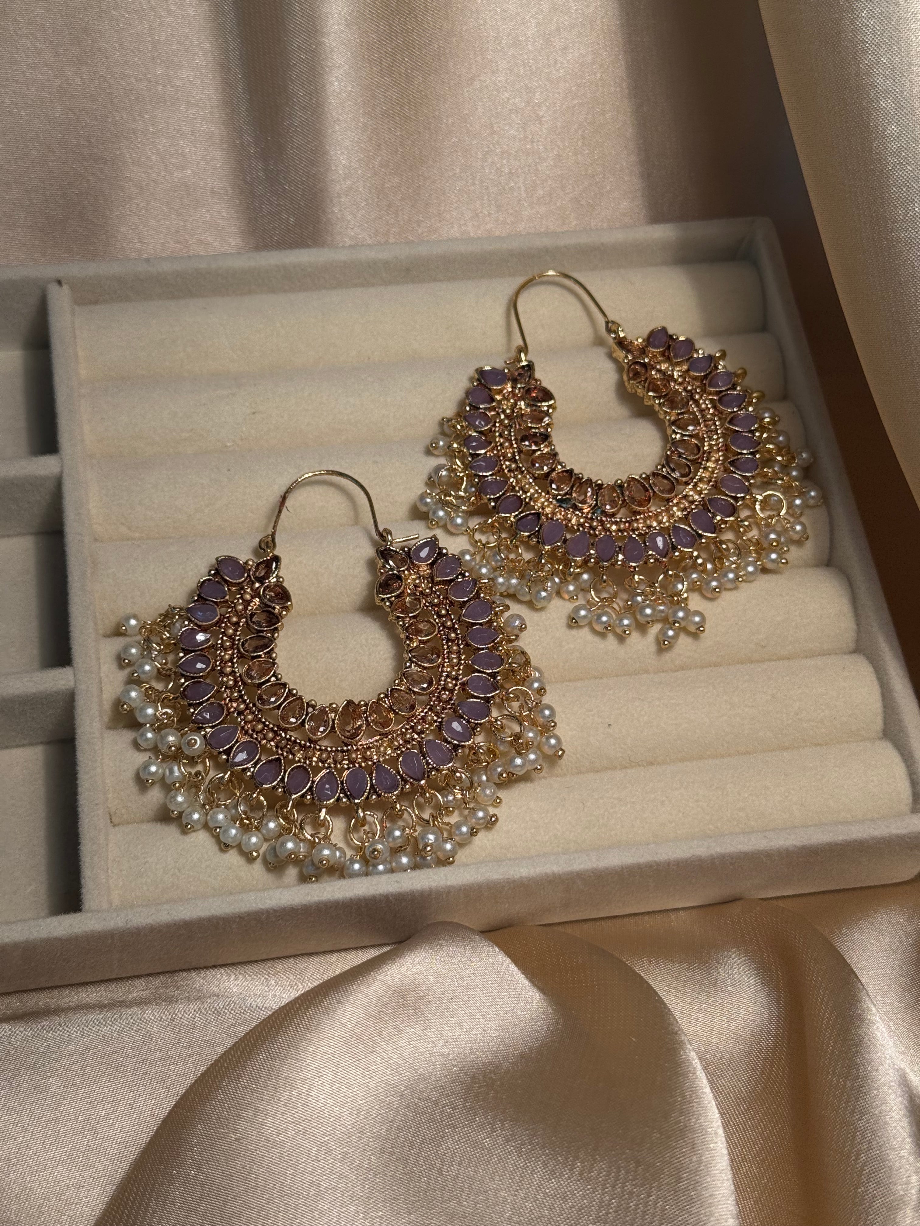 Mahrani earrings- grey