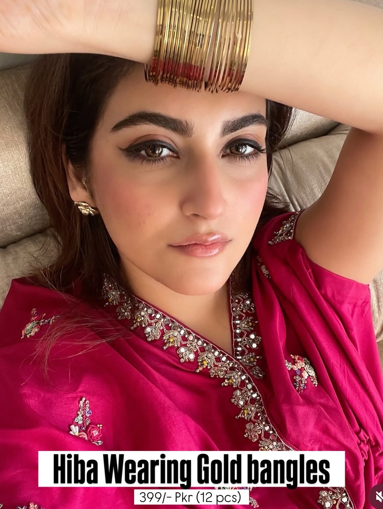 Gold Metal bangles (12 Pcs)