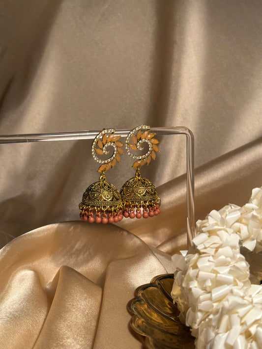 Spiral patti khass collection-gold and brown