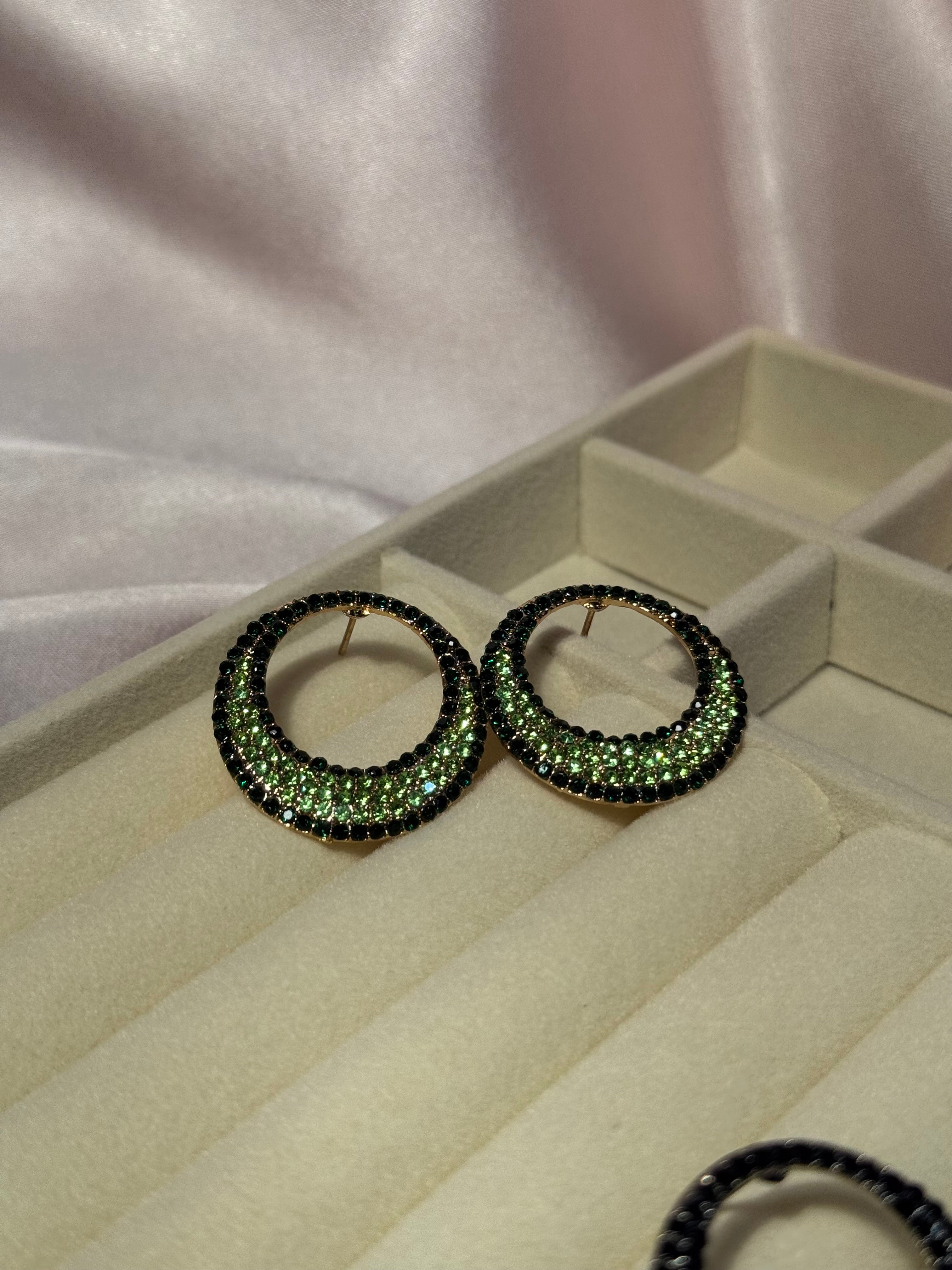 Black and green hoops- rozana