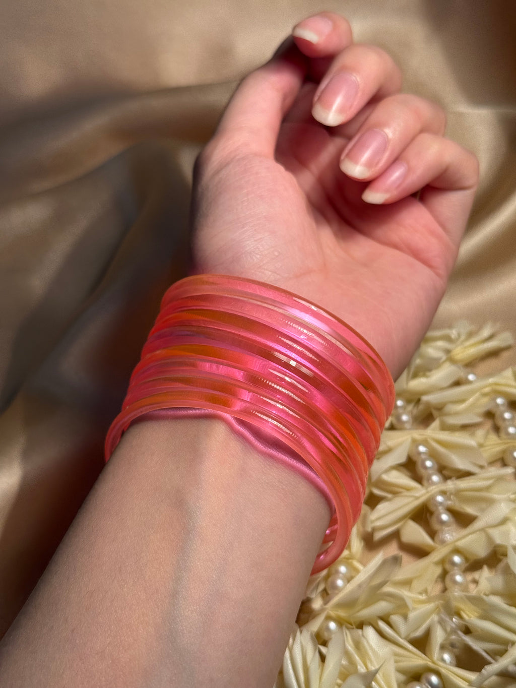 Viral Jelly bangles - shocking pink
