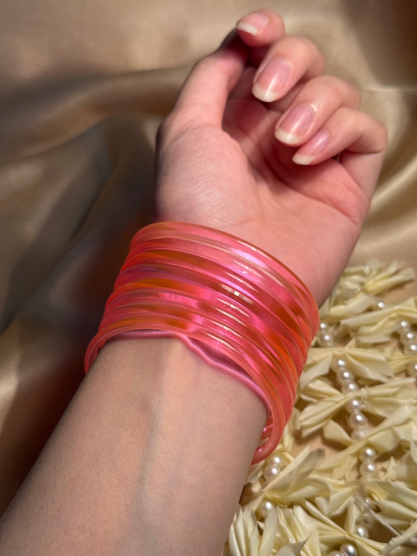 Viral Jelly bangles - shocking pink