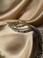 Prism bangles Gold - Light Green & White  (kids collection)