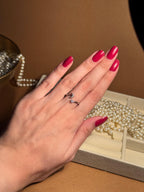 Moon silver ring