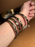 Prism gold bangle - Black