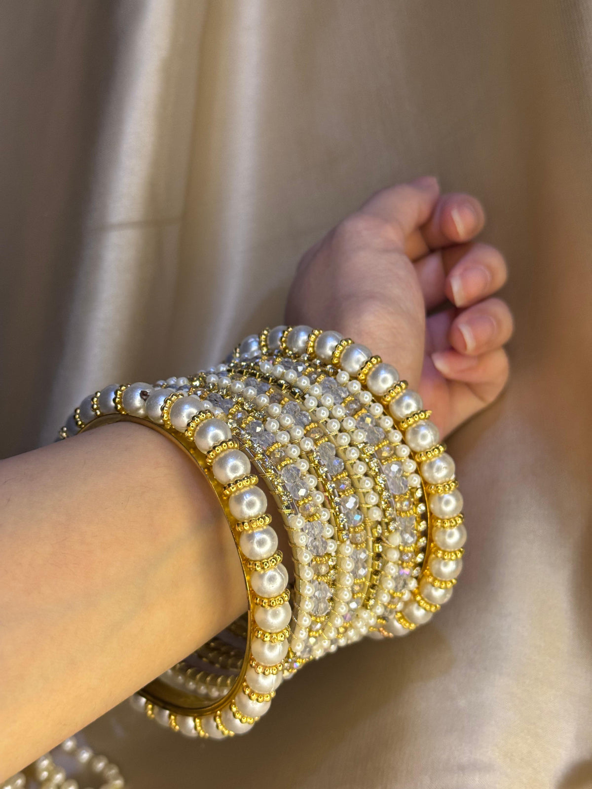 Moti Rani bangles - Grey