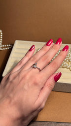 Square silver ring