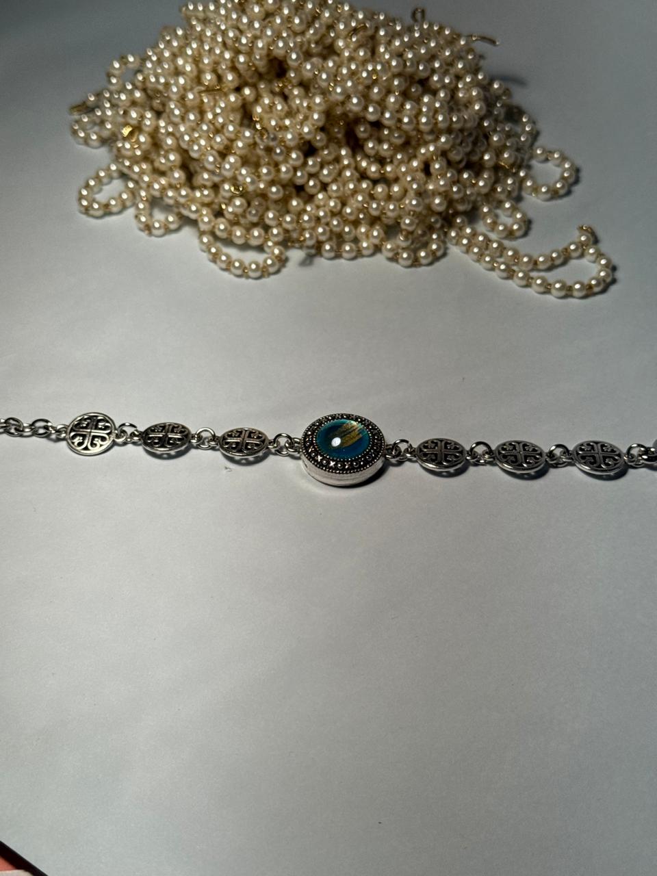 Halo Gem Bracelet - Blue