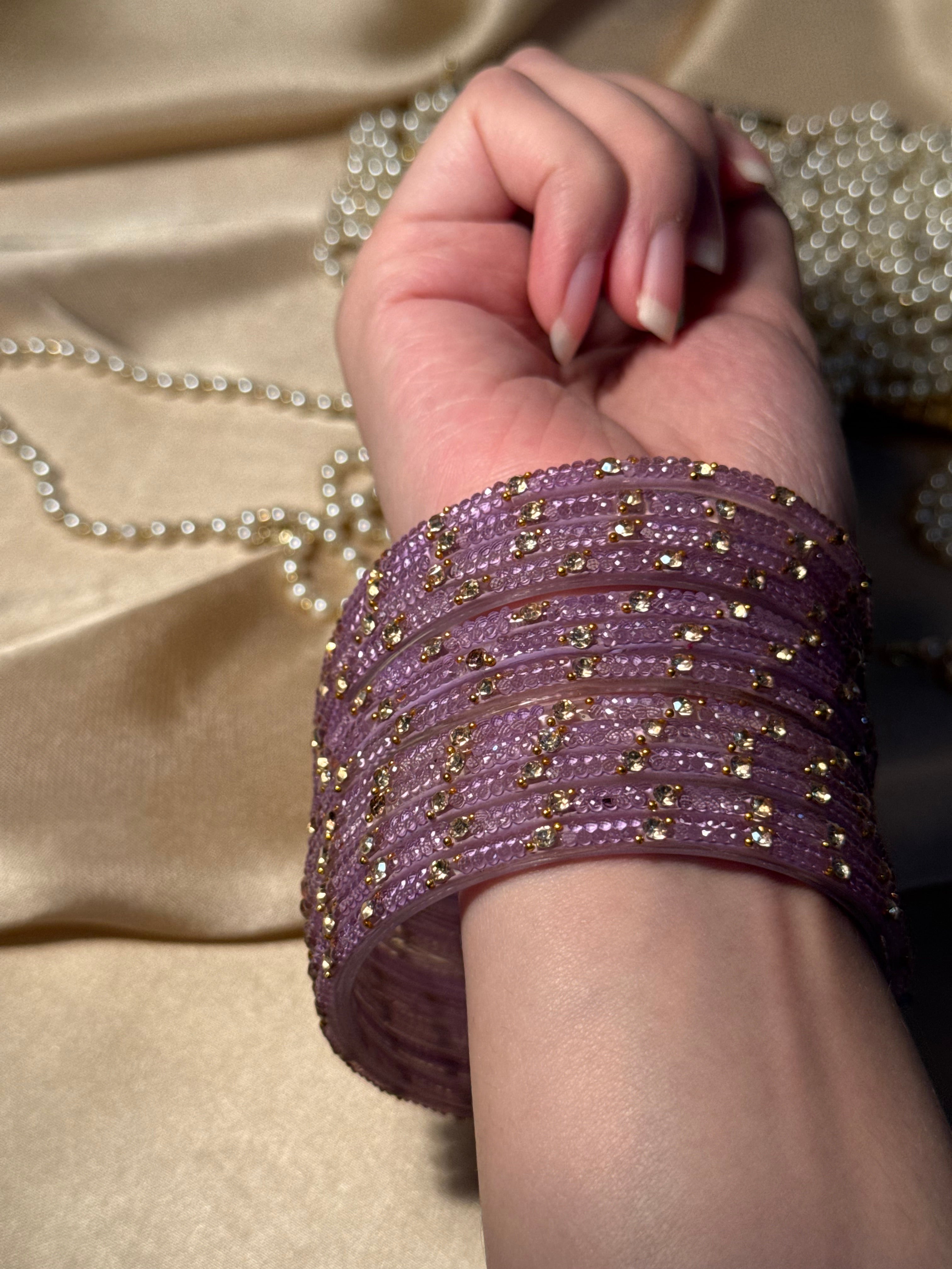 Gem bangles purple