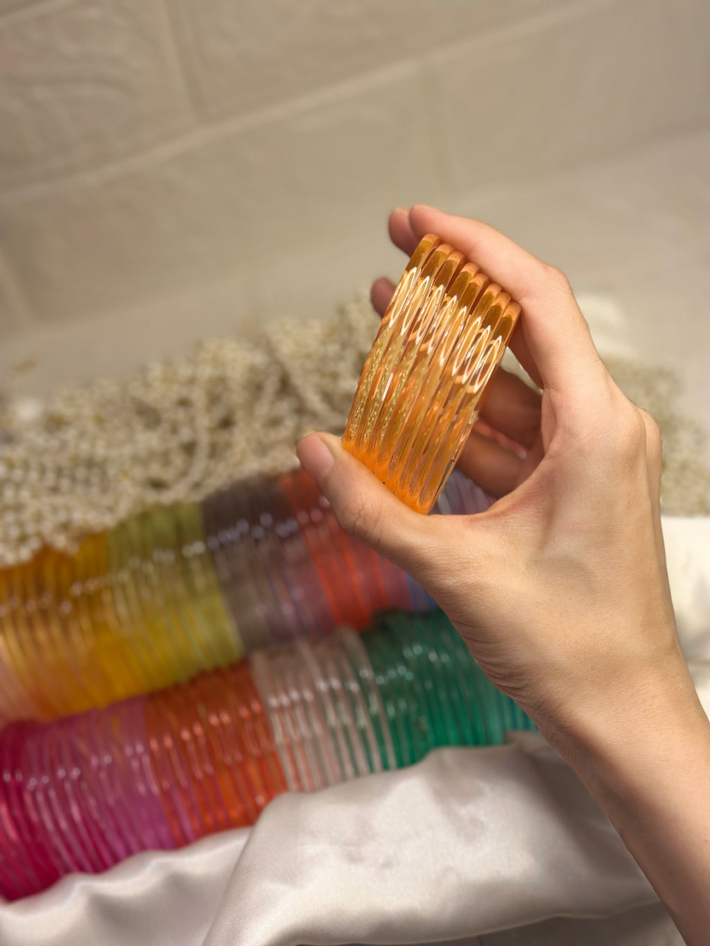 Viral Jelly bangles - Orange
