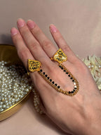 Mughal Sona Double Ring - Grey